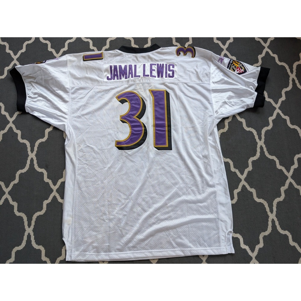 Vintage Y2K Jamal Lewis Jersey Mens 56 NWT READ Baltimore Ravens Stitched White - Picture 2 of 16